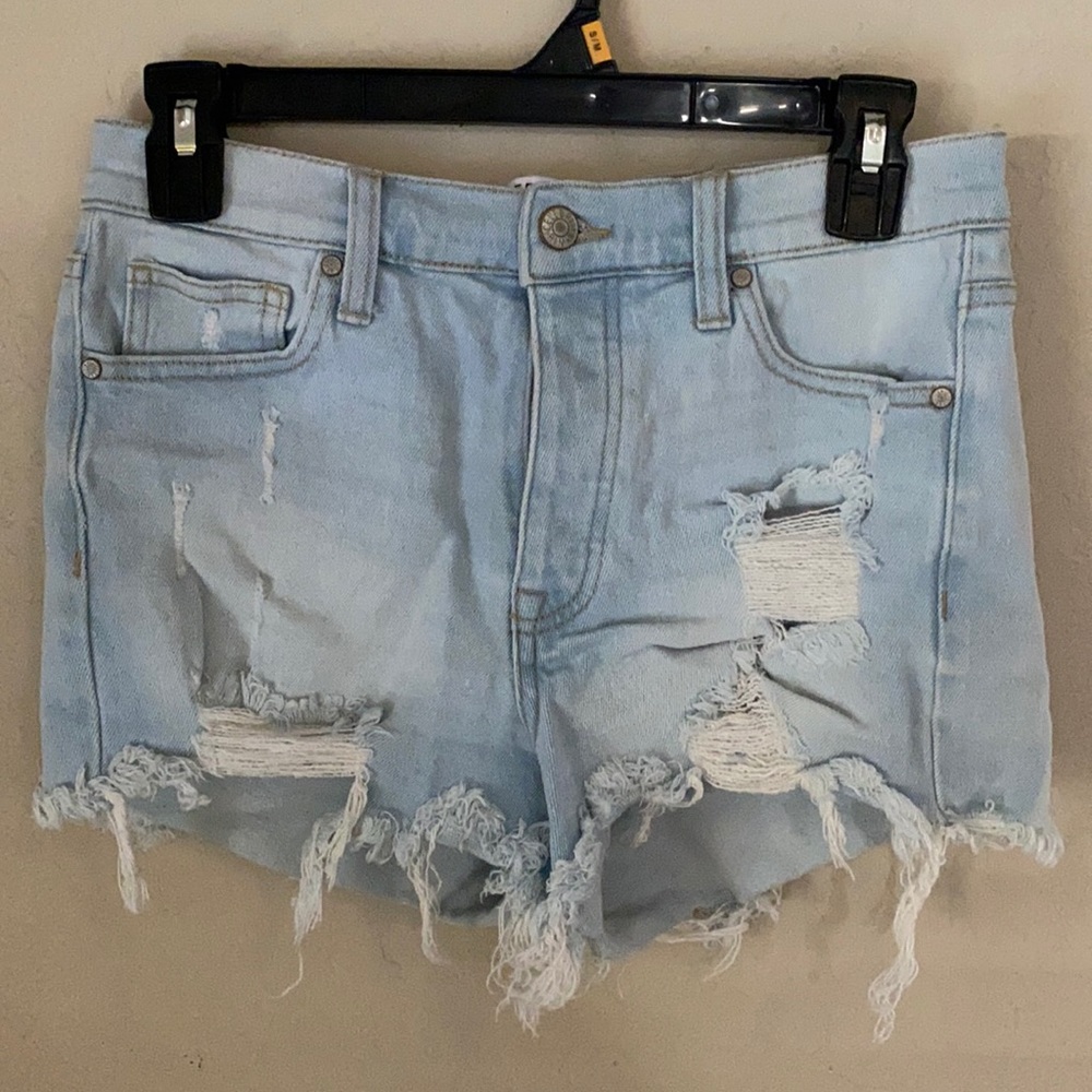 Ripped Denim Shorts